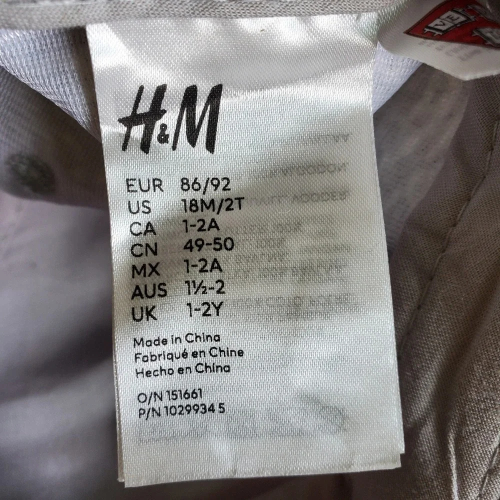 Harvard Baseball Hat Toddler 18M 2T Grey Cotton University Ivy League Cap by H&M